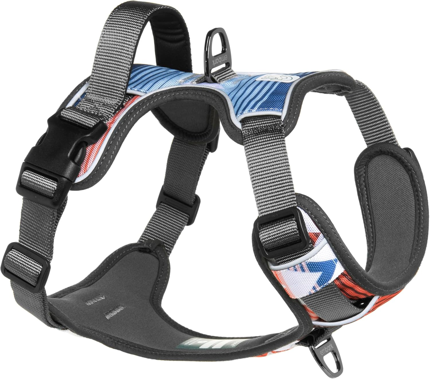 Embark Urban Dog Harness, No-Pull Reflective Trim Dog Harness for Small, Medium...