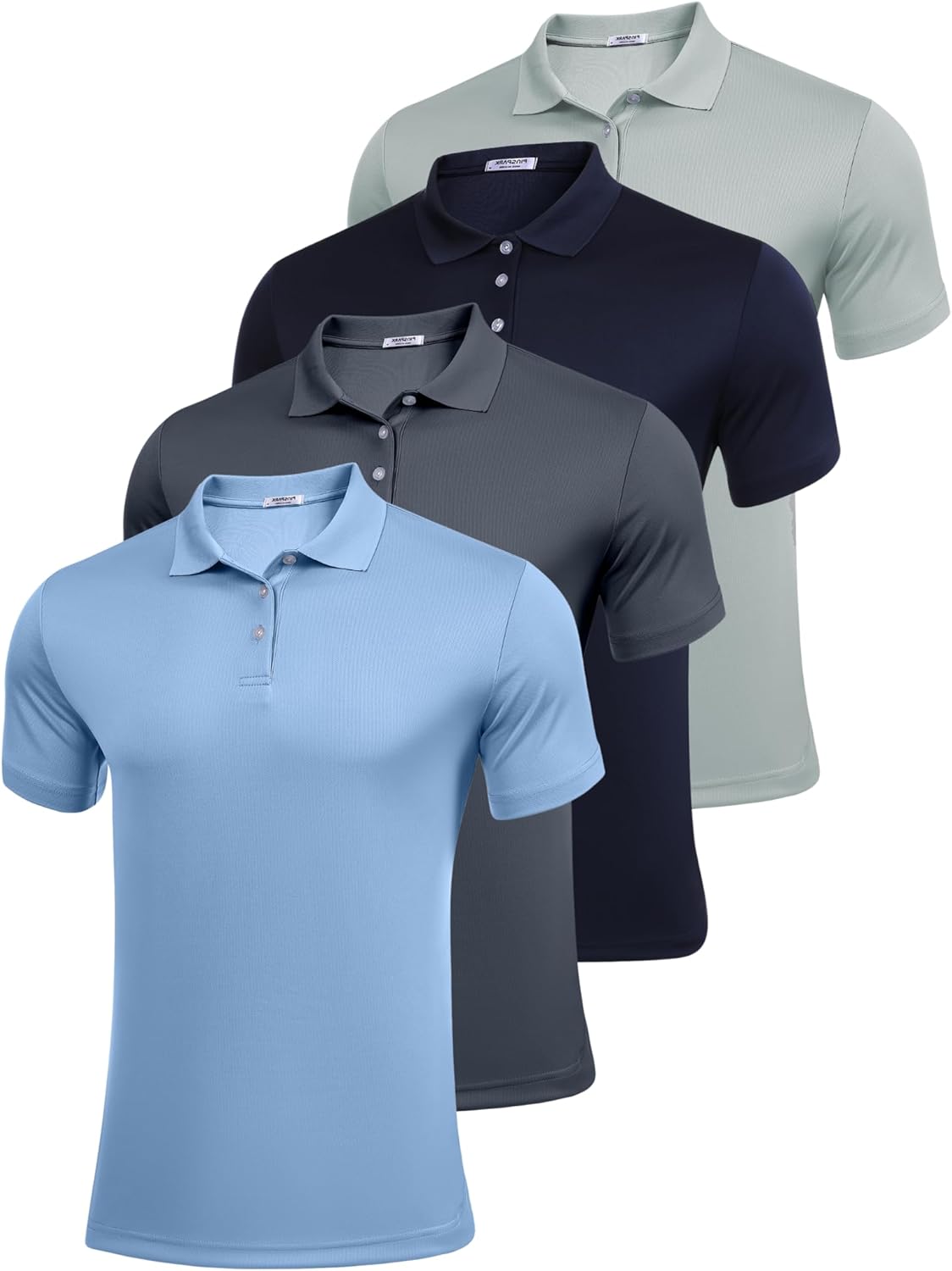 PINSPARK Golf Polo Shirts, Special Quick Dry Shirts for Men Multipacks, Innovati...