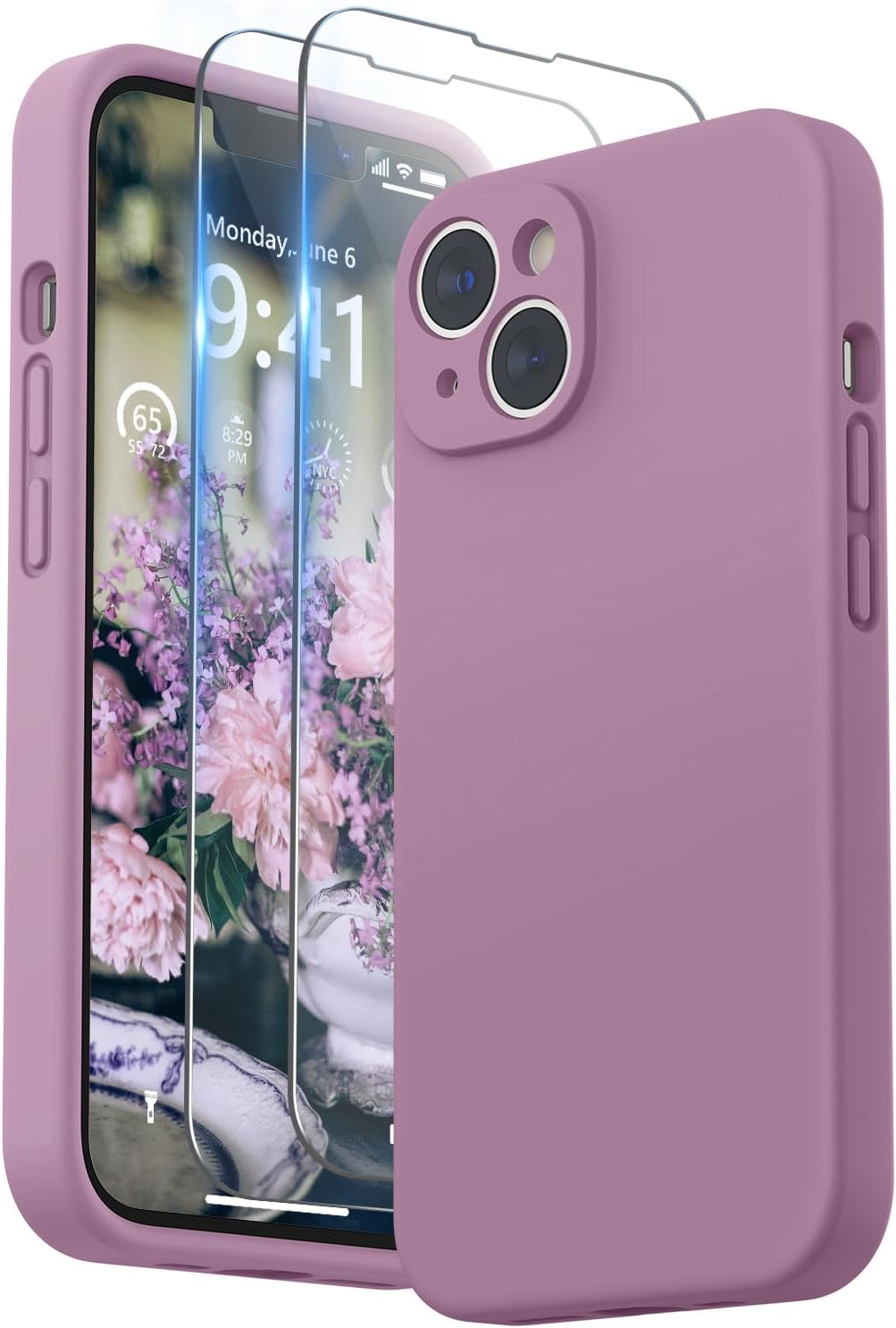 SURPHY Compatible with iPhone 14 Case with Screen Protector (Camera Protection +...
