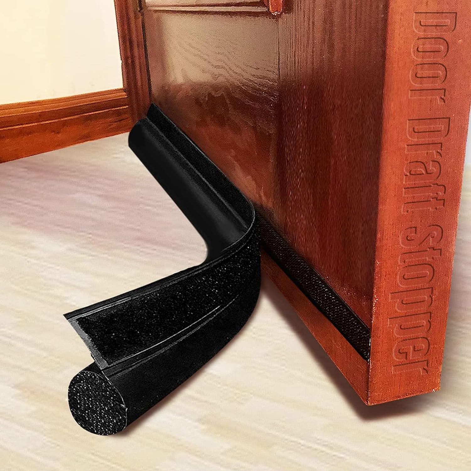 MAXTID Door Draft Stopper 36 Inch Black Adjustable Door Draft Blocker Front Door...