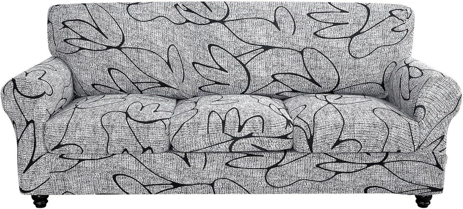 SearchI Stretch Sofa Cover, Special Printed Couch Cover with Floral Pattern, Inn...
