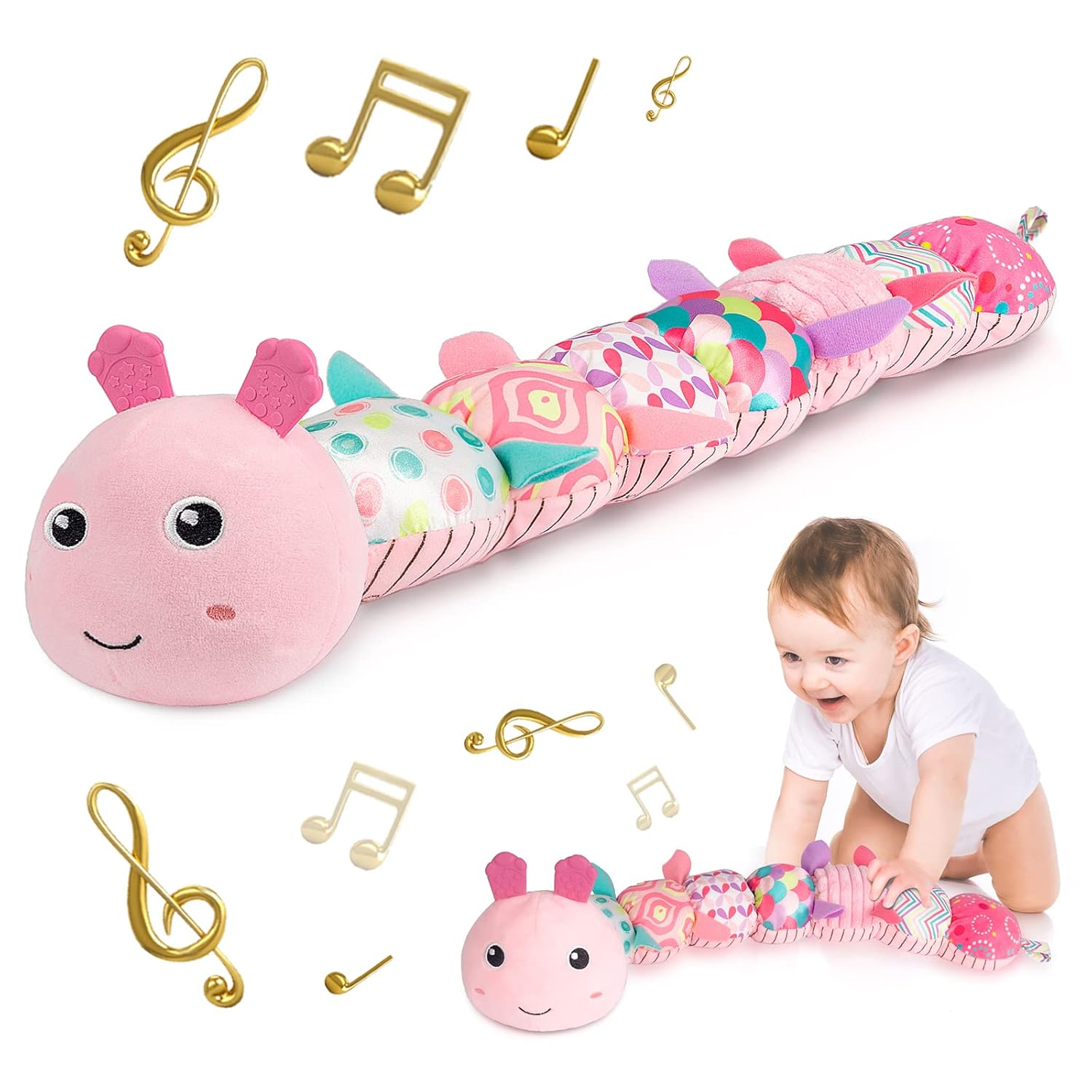 Sumobaby Infant Baby Musical Stuffed Animal Activity Soft Toys with Multi-Sensor...