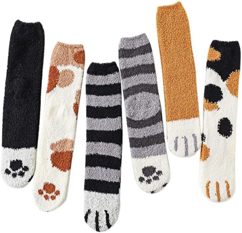 6 Pairs Womens Fuzzy Socks, Special Winter Warm Socks, Soft Cozy Socks for Comfo...