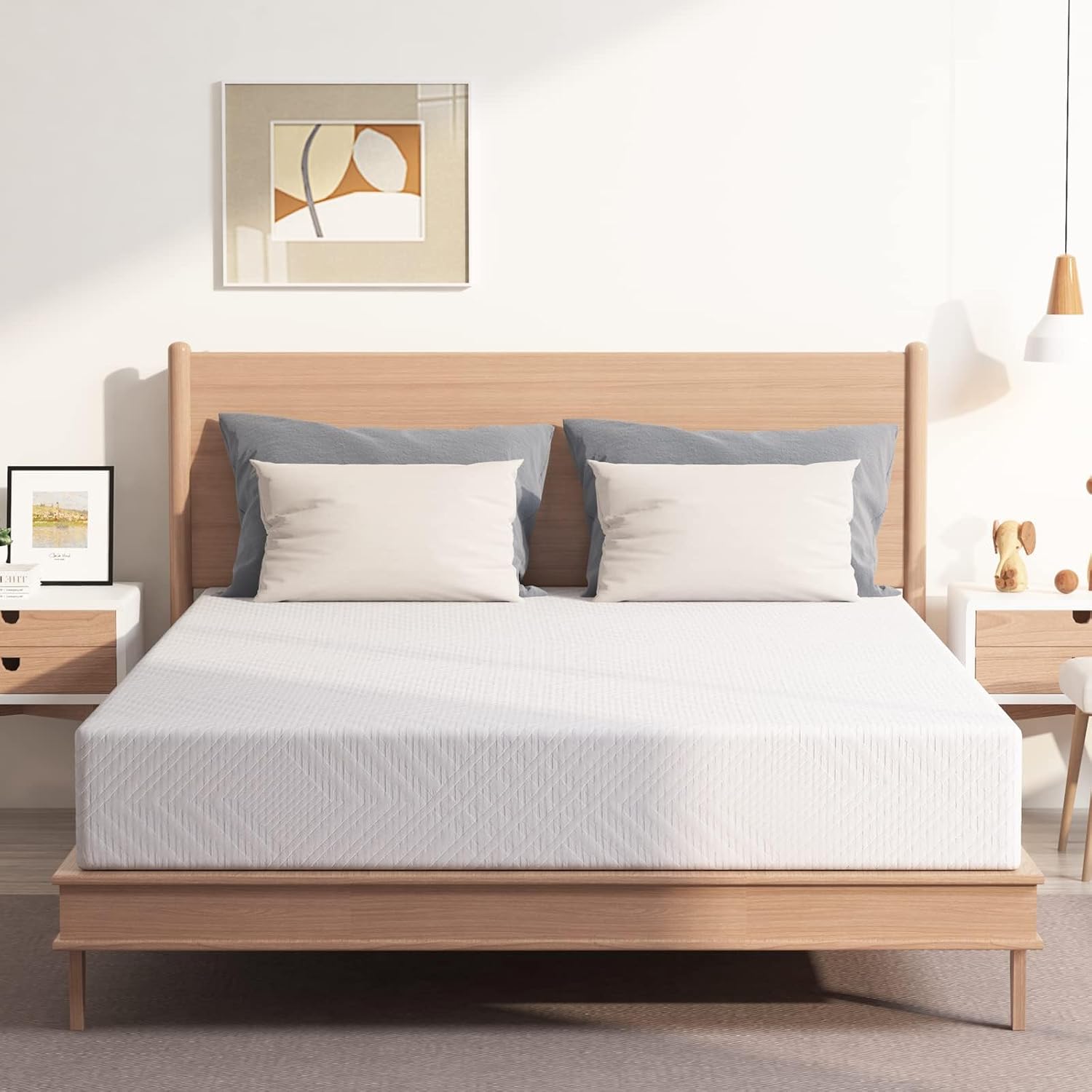 EGO Twin Mattress 6 Inch Green Tea Memory Foam Mattress Twin, CertiPUR-US Certif...