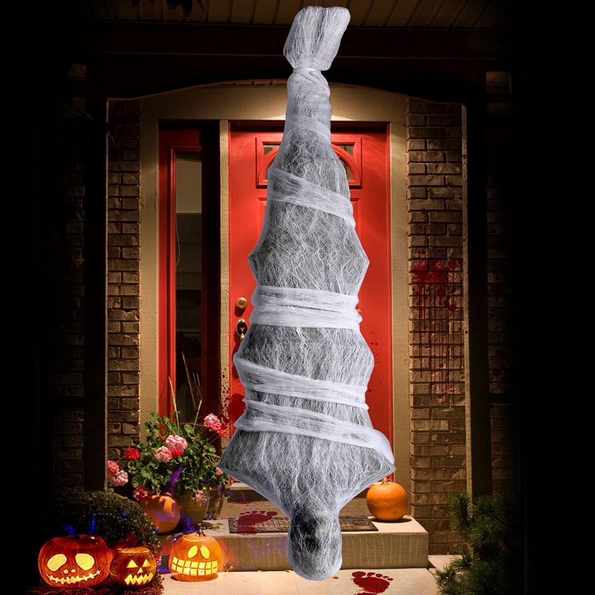 Halloween Decorations Hanging Cocoon Corpse, 72 Inch Life Size Halloween Corpse...