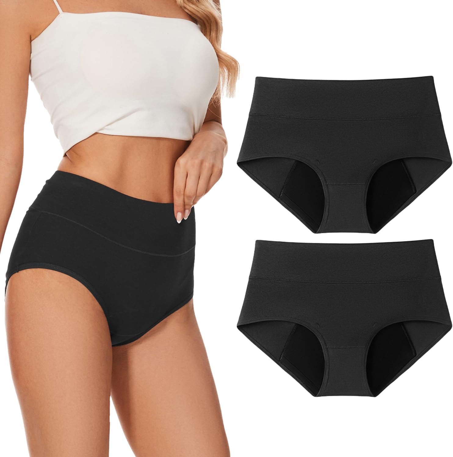 Molasus No side leaks Leakproof 2.0 Heavy Flow Period Underwear for Women X-Larg...