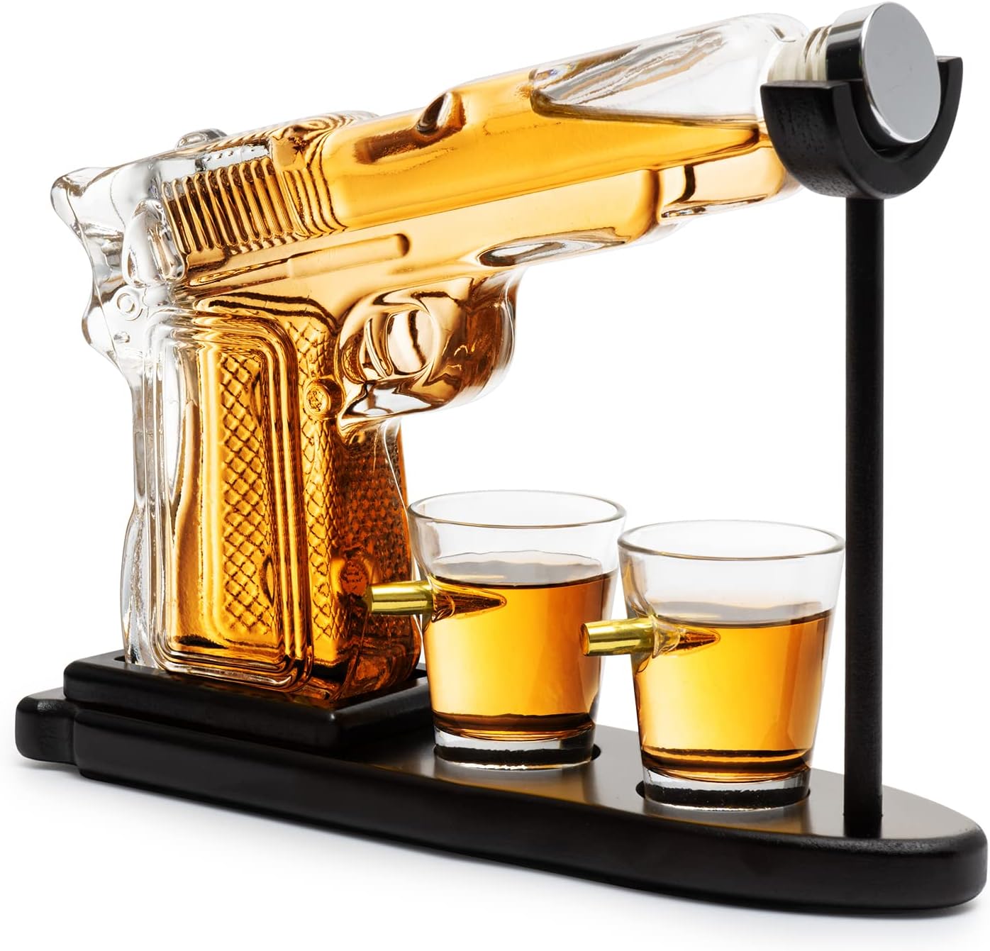 Gifts for Men Dad, Father Whiskey Decanter Set - 9 Oz with Two 2 Oz Glasses, Pis...