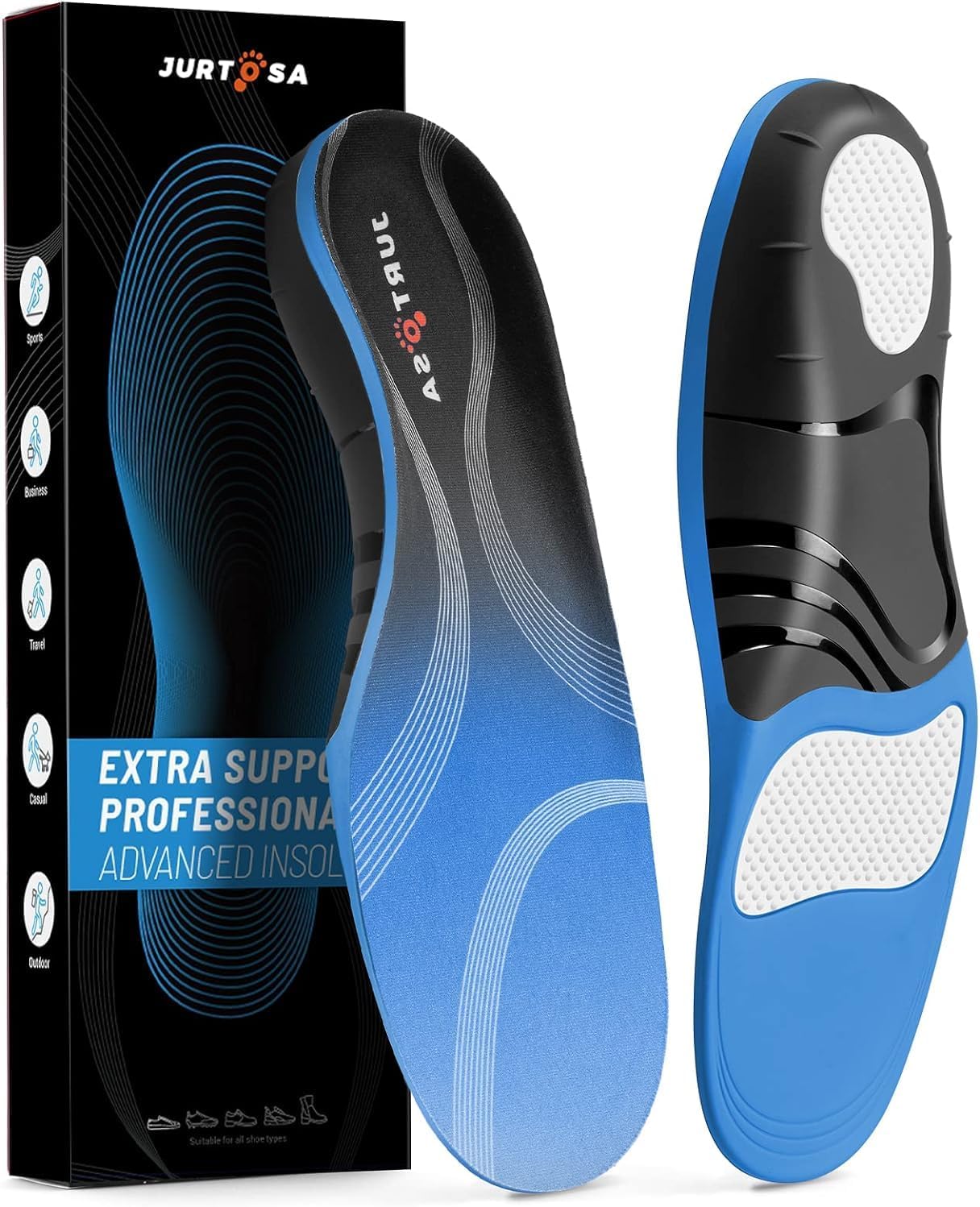 TMANI Arch Support Insoles Plantar Fasciitis for Men Women - Orthotic Support Sh...