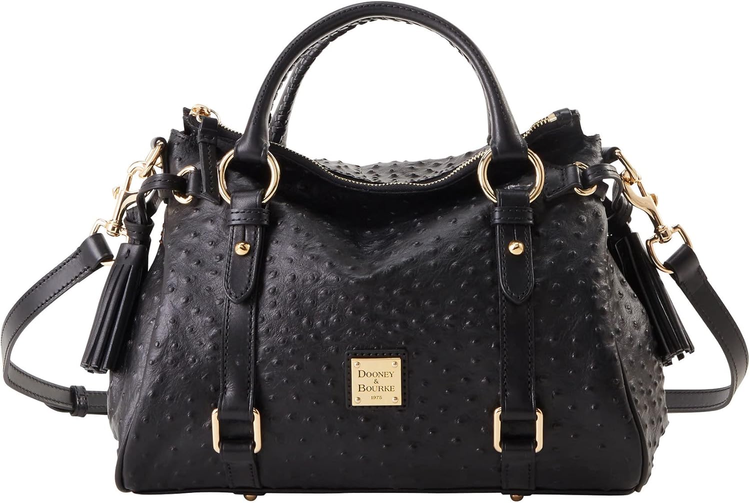 Dooney & Bourke Women's Ostrich Satchel in Textured Italian Leather, Large Handb...