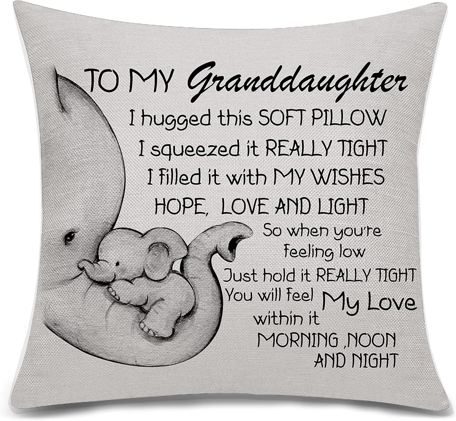 Bacmaxom Granddaughter Gifts from Grandma Grandpa Cushion Cover Throw Pillow Cov...