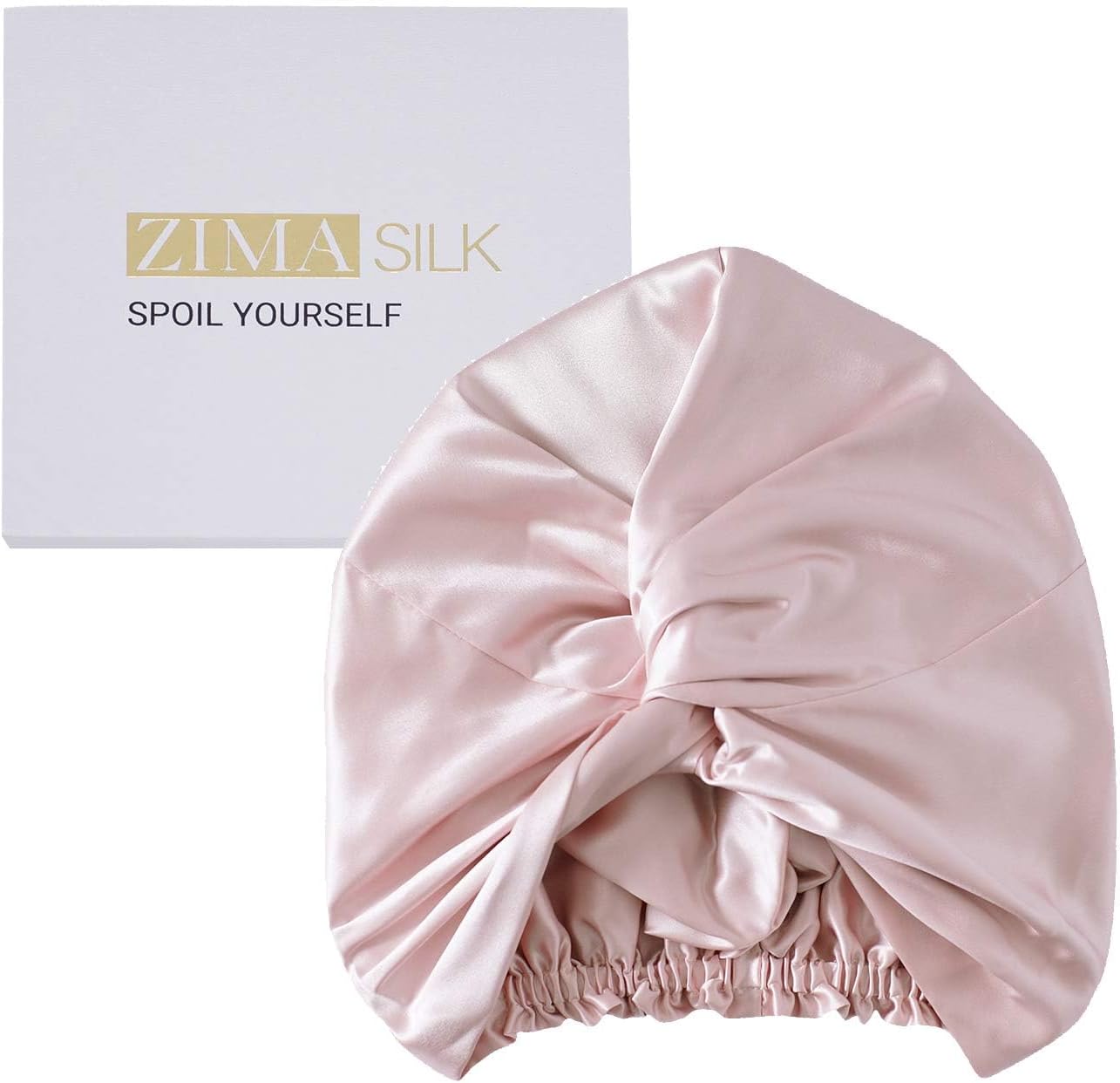 ZIMASILK 22 Momme 100% Mulberry Silk Sleep Cap for Women Hair Care,Natural Silk...