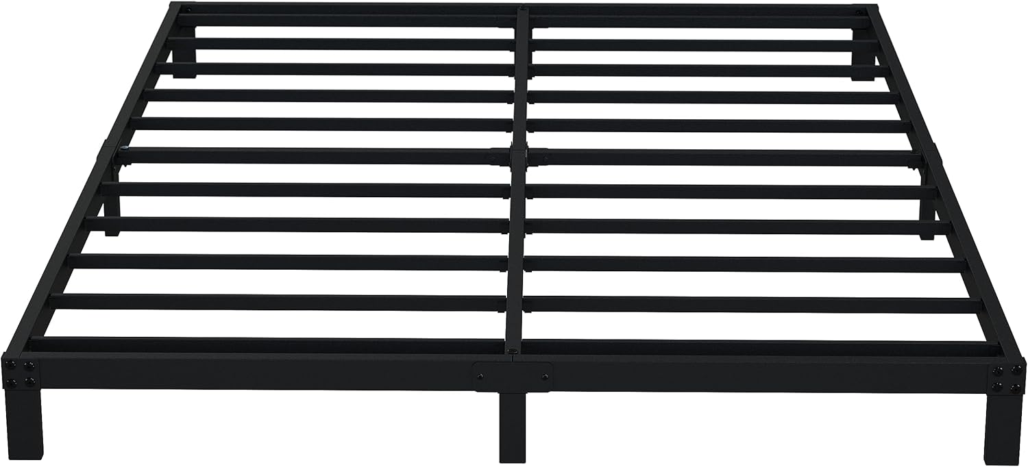 EMODA Queen Bed Frame No Box Spring Needed 6 Inch Heavy Duty Metal Platform BedF...