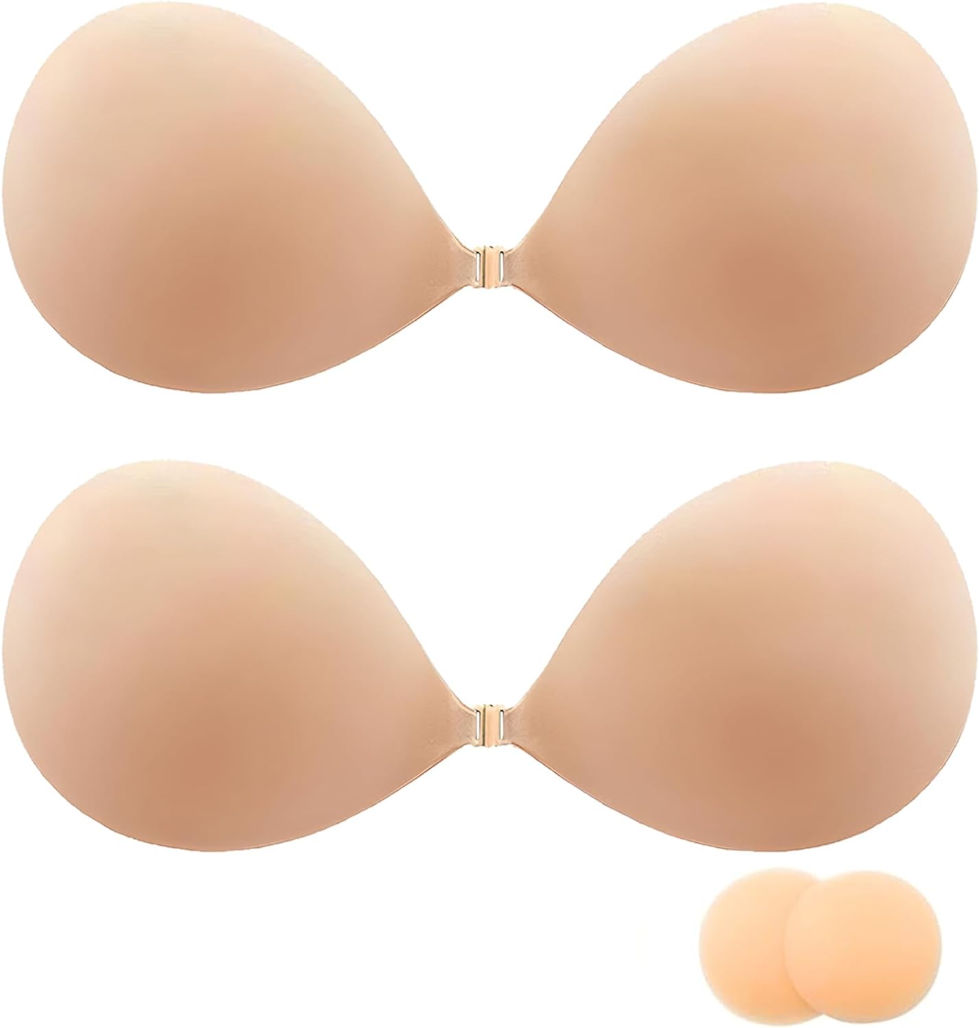 Adhesive Bra Strapless Sticky Invisible Push up Silicone Bra for Backless Dress...
