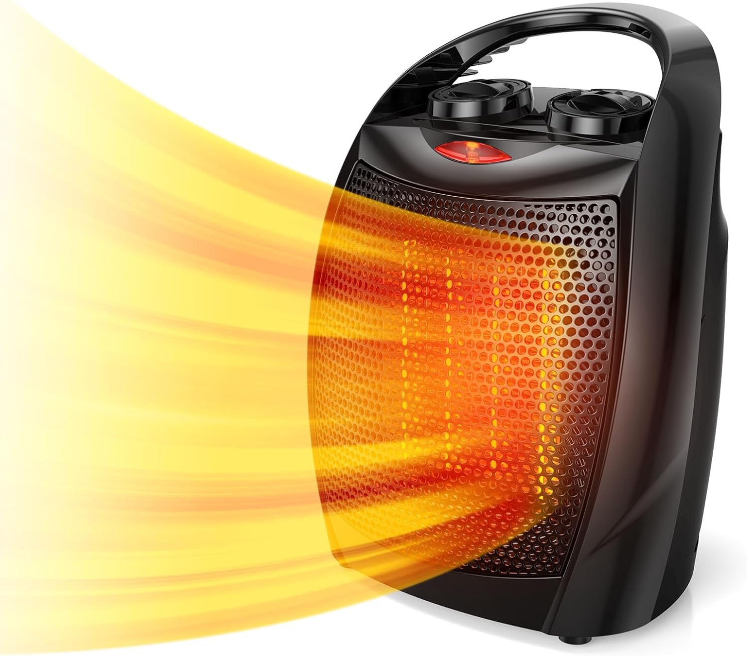 Rintuf Small Space Heater, 1500W Electric Heater, PTC Fast Heating Ceramic Heate...
