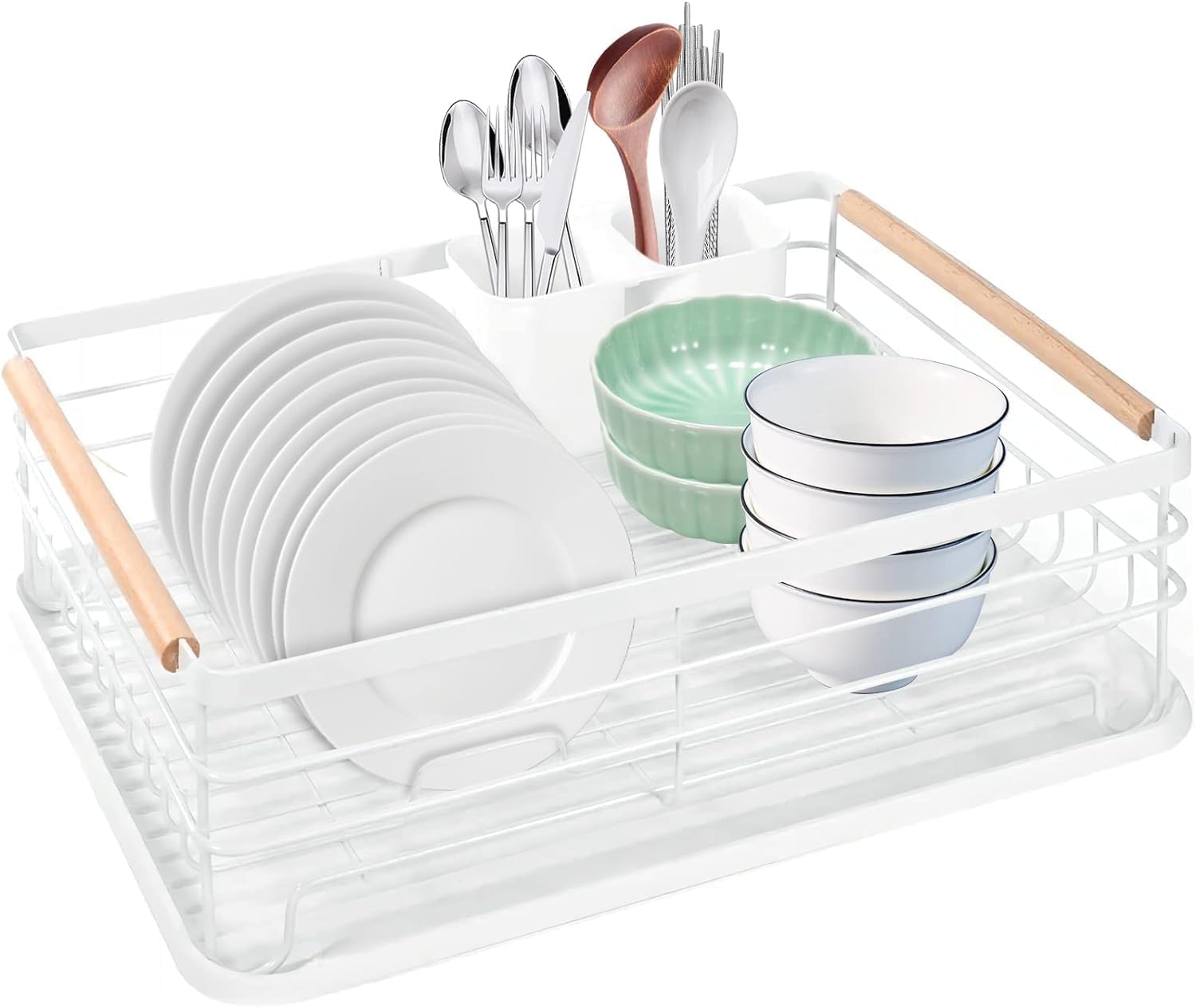 Nestling Dish Drainer Rack,Stainless Steel Dish Drainer,Kitchen Cutlery Drainer...