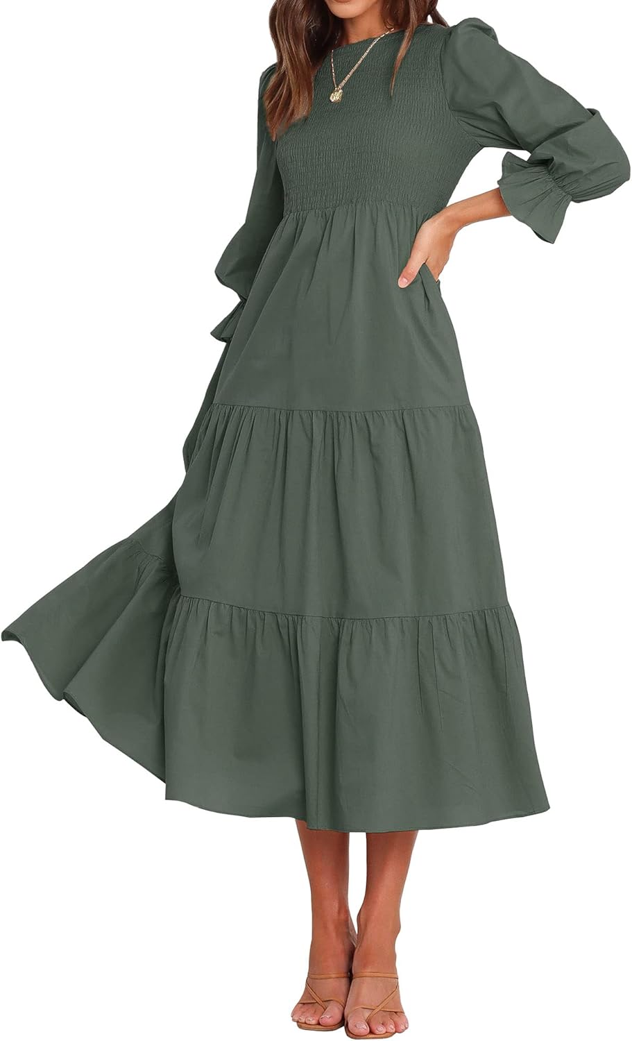 BTFBM Casual Dress, Special Women Long Sleeve Dress for Fall, Innovative Relaxed...