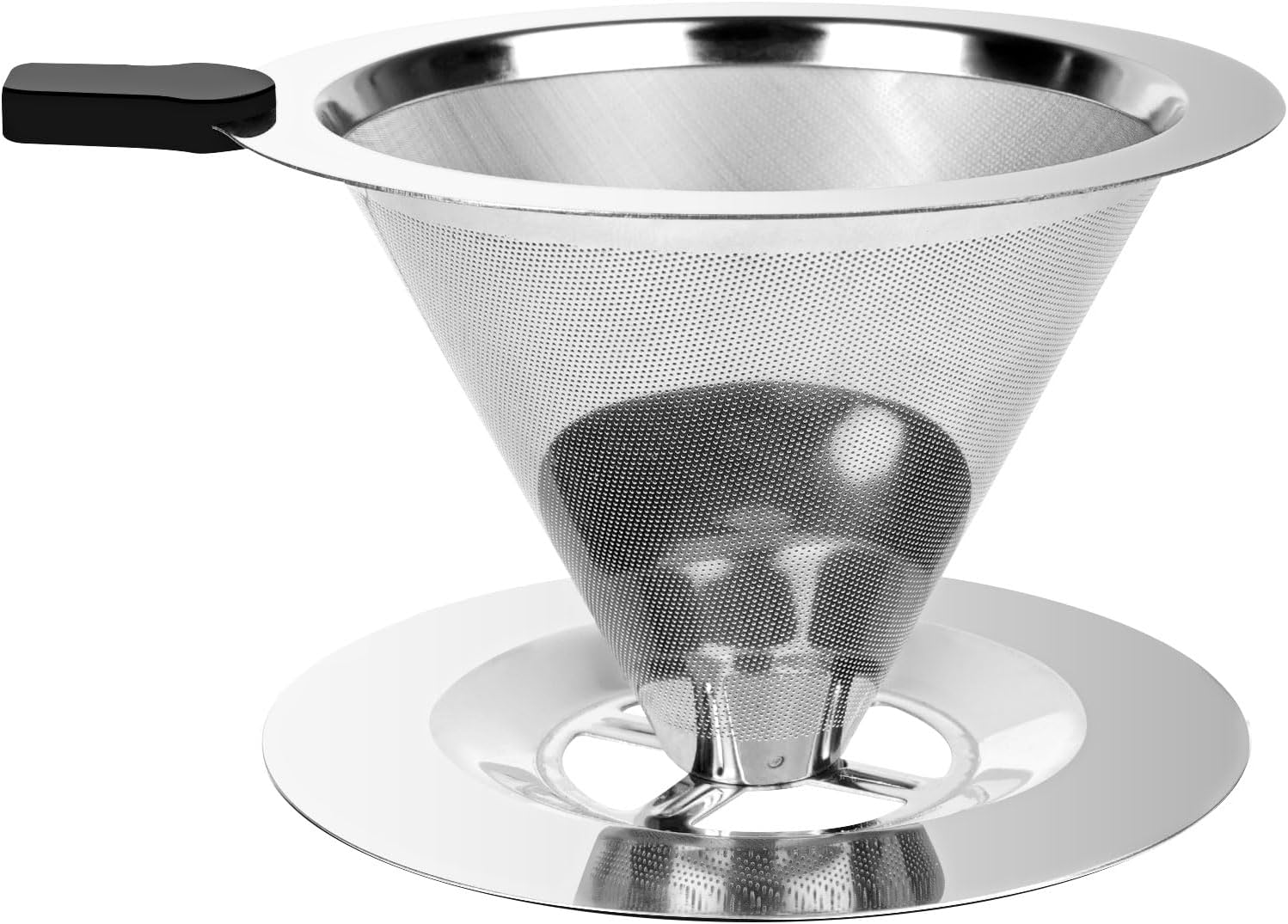 Vicloon Pour Over Coffee Filter, Stainless Steel Reusable Drip Coffee Filter, Pa...