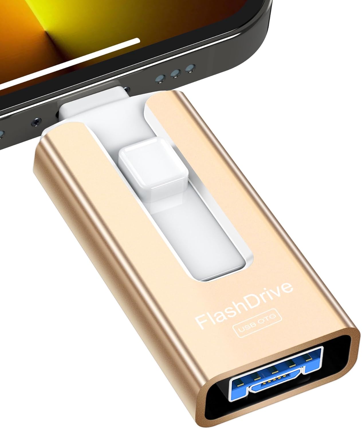 GNASEET USB Stick 256GB for Phone, USB 3.0 Flash Drive High Speed Transfer, 4-in...