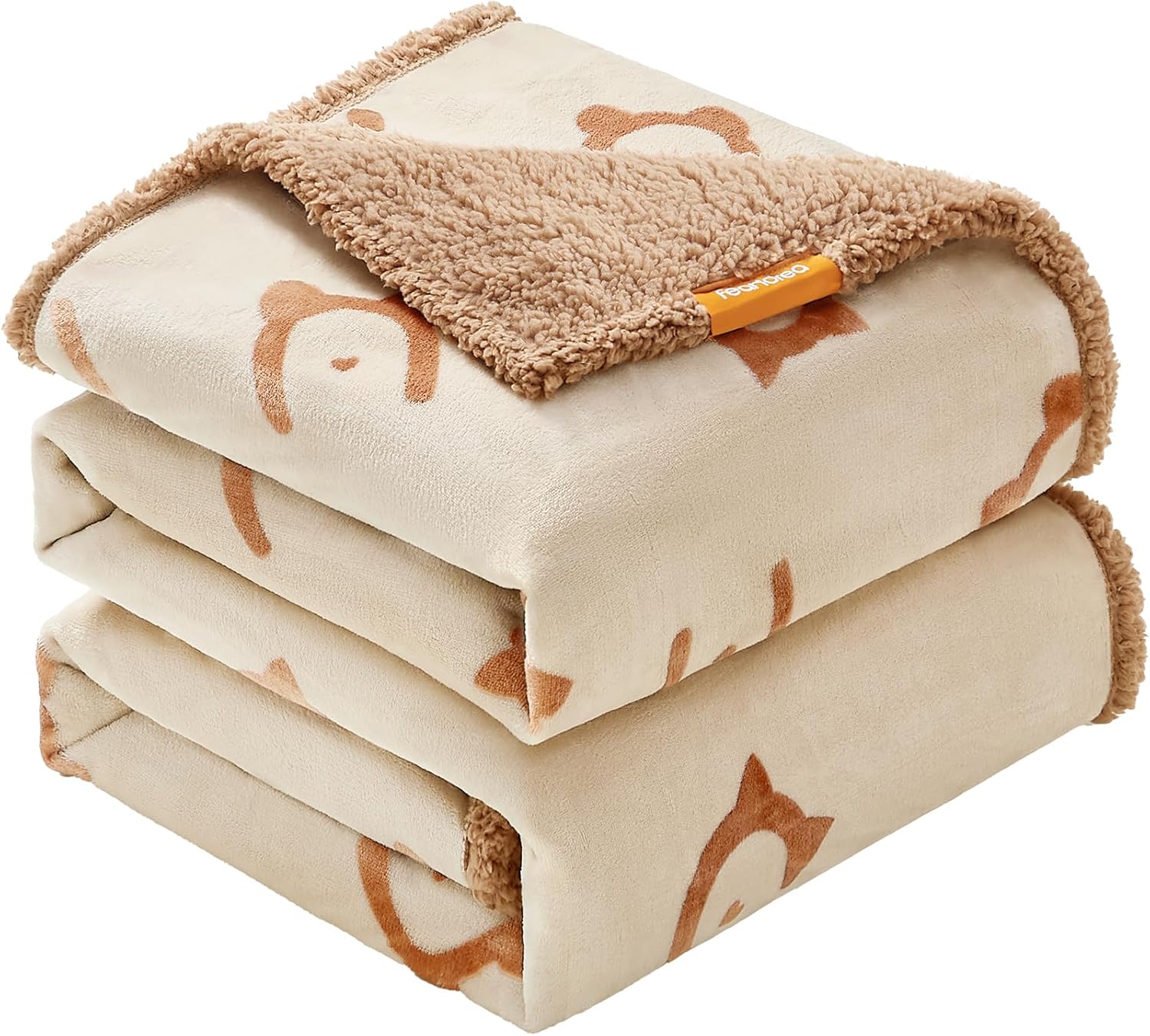Feandrea Waterproof Dog Blanket, Special Sherpa Fleece Pet Blanket for Extra Lar...