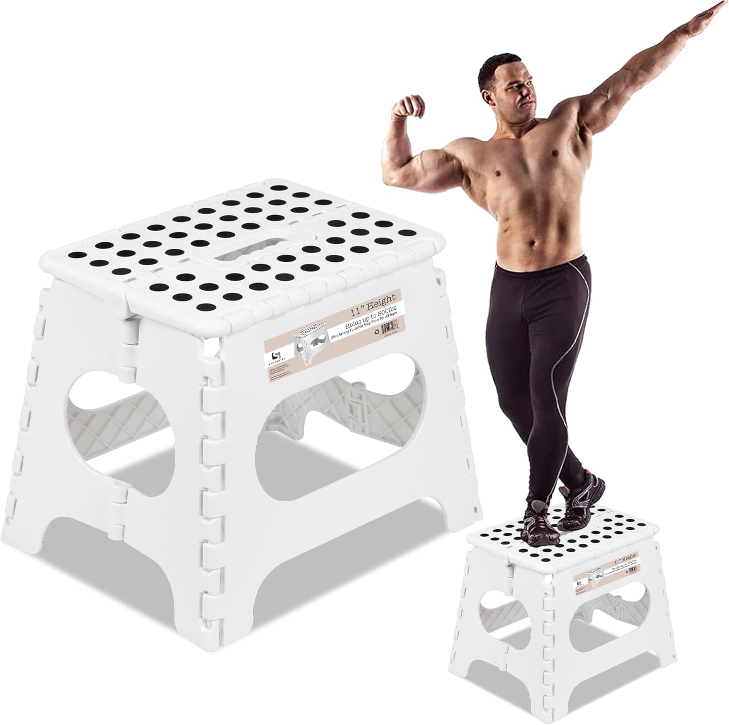 Spranster Folding Step Stool, Specially Designed Super Strong Step Stool, Innova...