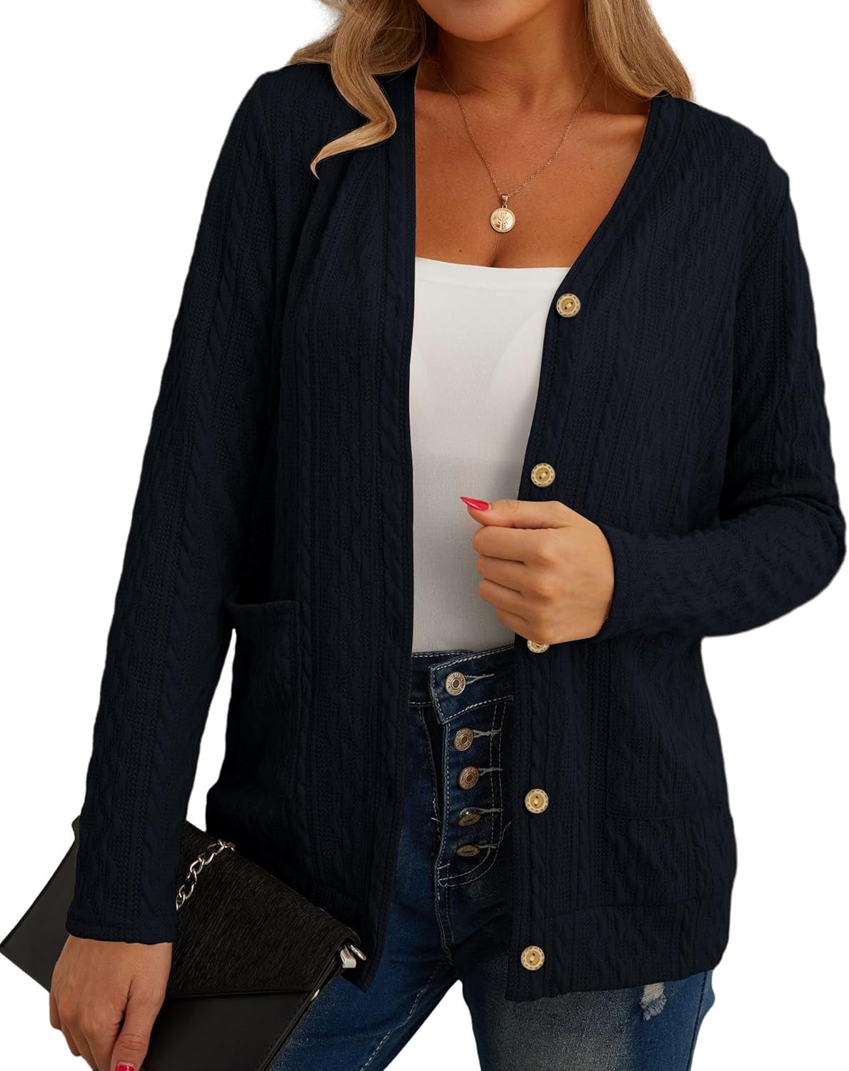 GRECERELLE Womens Cardigan, Special Long Sleeve Lightweight Cardigan, Innovative...