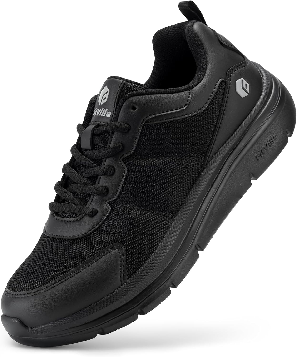 FitVille Mens Trainers, Special Extra Wide Fitting Walking Sneakers, Lightweight...