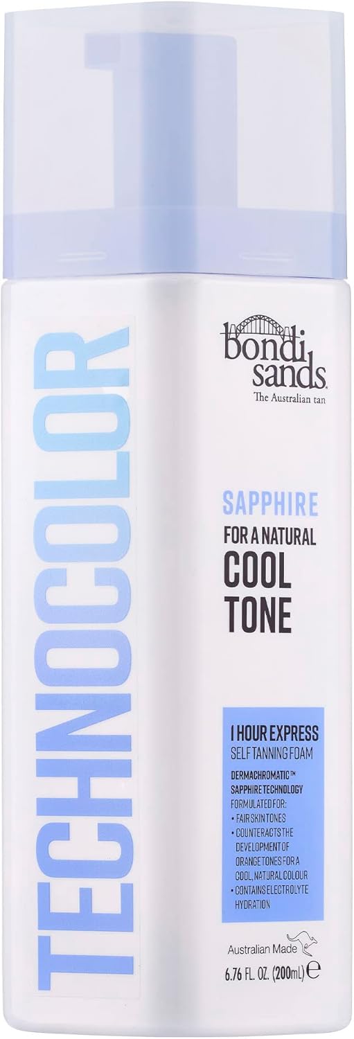 Bondi Sands Technocolor 1-Hour Express Sapphire Self-Tanning Foam Easy Applicati...