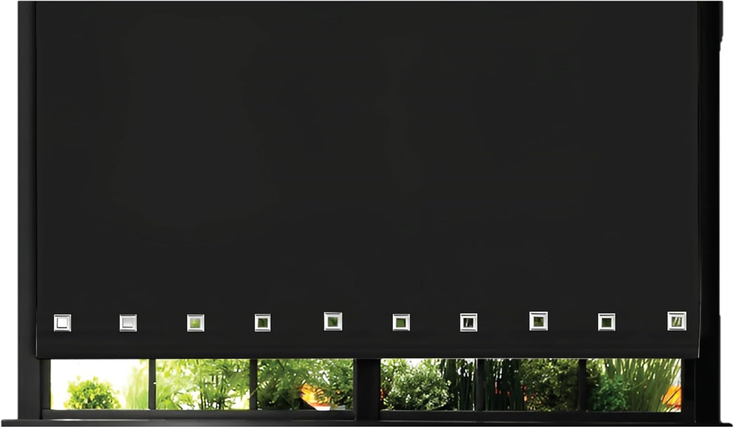 Funky Gadgets Roller Blinds Square Eyelet Light Filtering Roller Blind Daylight...