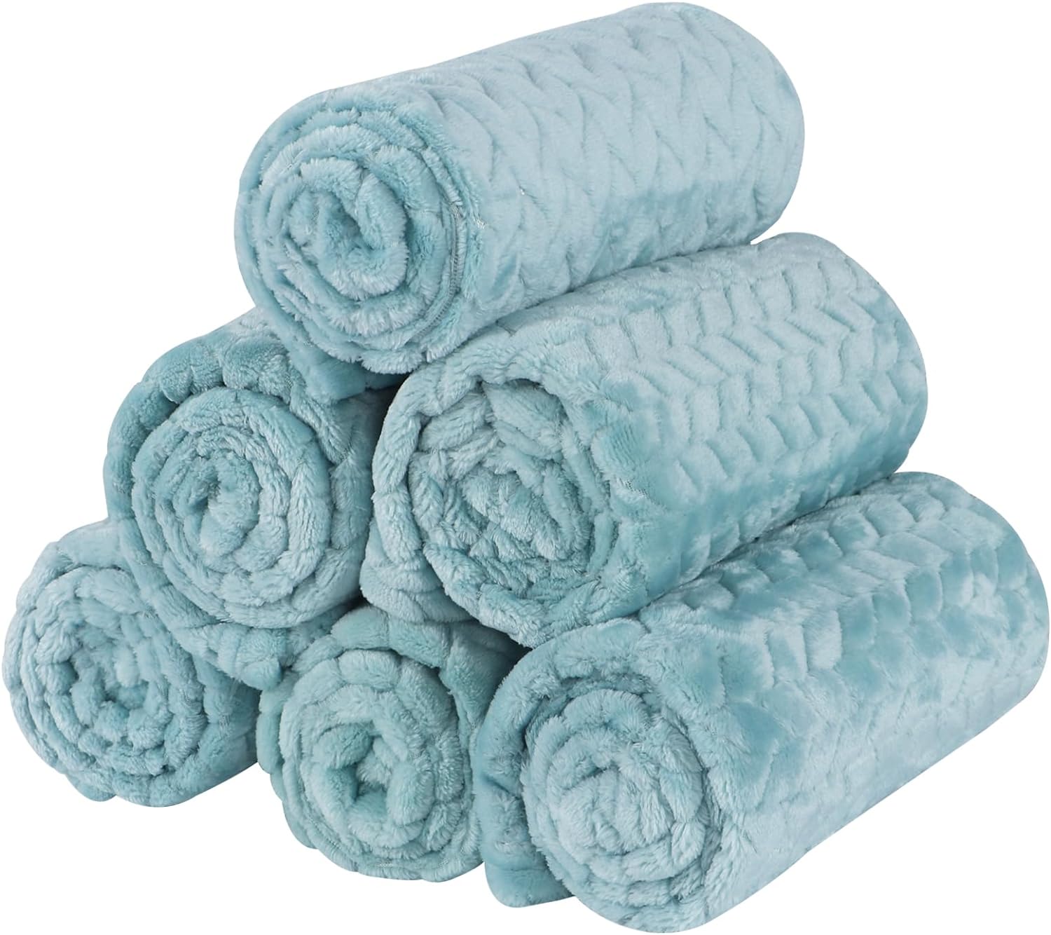BVAGSS 6 Pack Small Dog Blanket, Super Soft Warm Pet Blanket with Fleece Flannel...