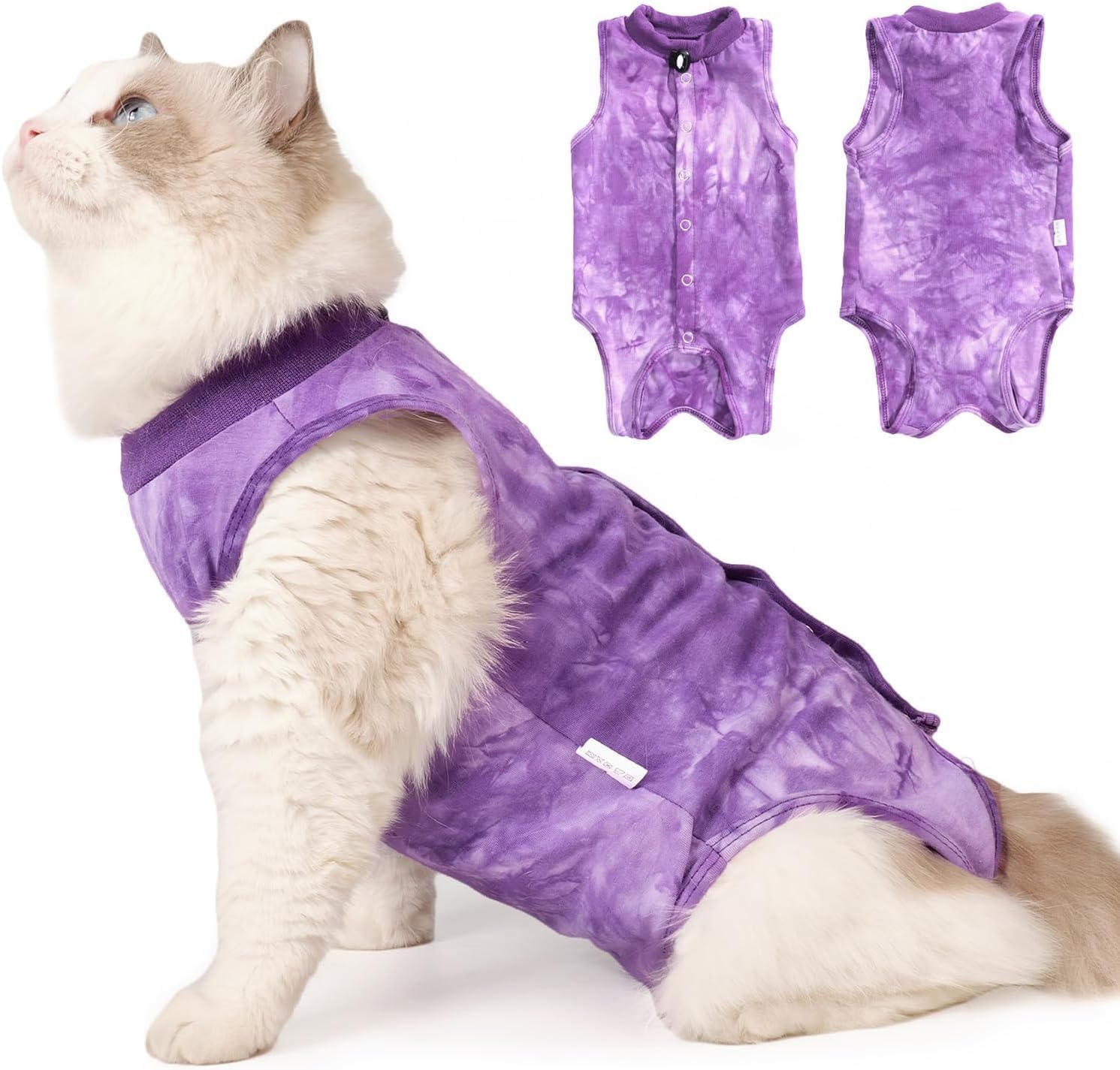 LIANZIMAU Cat Recovery Suit after Surgery Cat Bodysuit Medical Vest Cat Suit Pos...