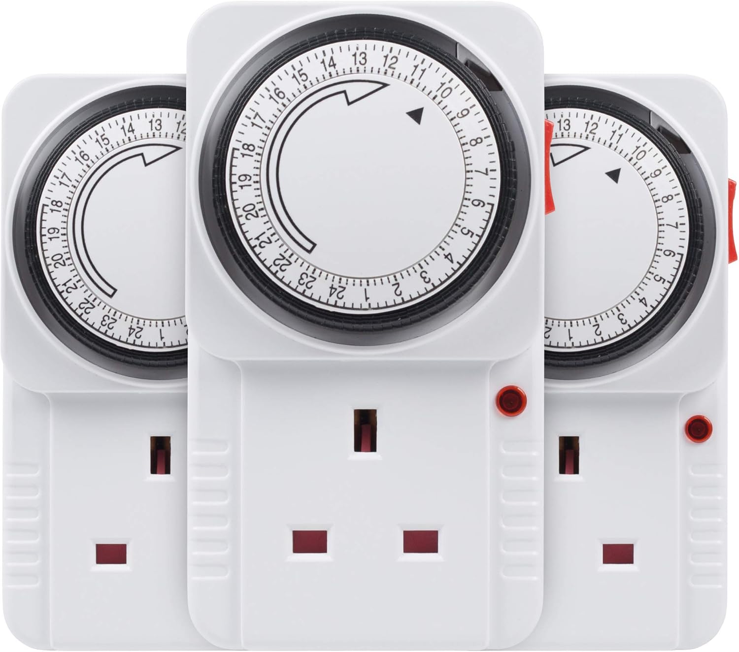 HBN Mechanical Timer Plug Socket, 24 Hour Segment Programmable Energy Saving Plu...
