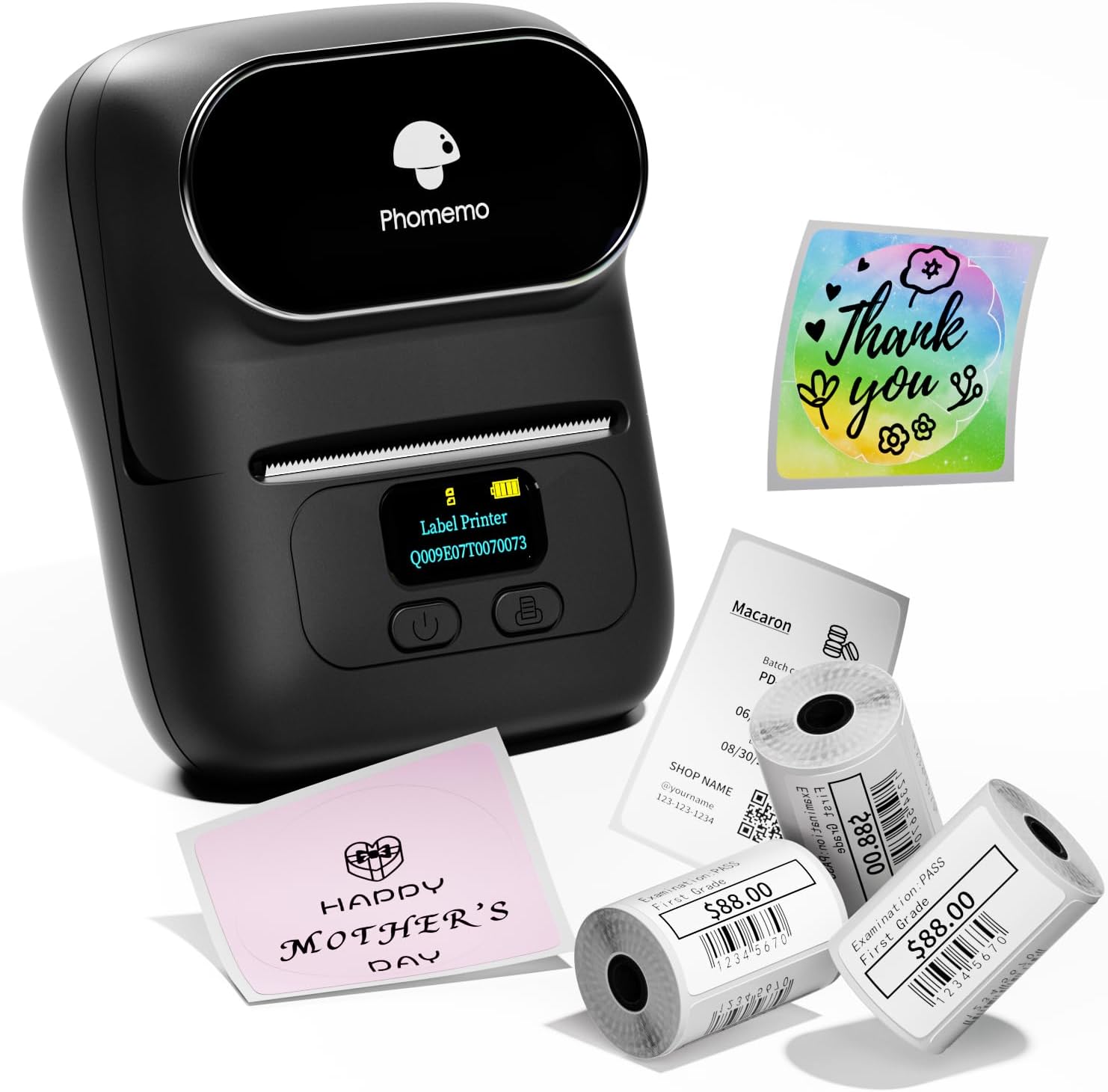 Phomemo M110 Label Maker, Innovative Label Printer with 3 Rolls Label Paper, Wir...