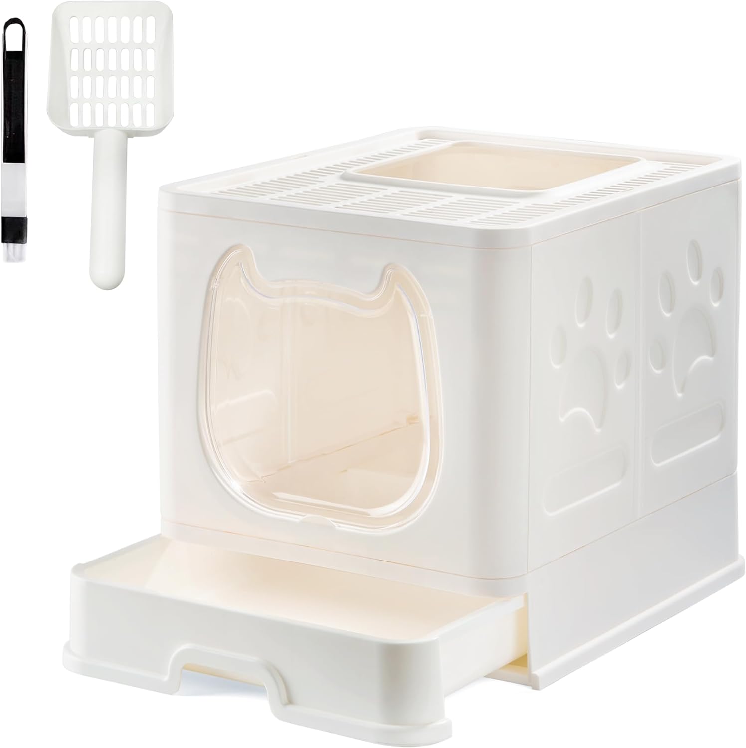 Suhaco Cat Litter Box, Special Cat Litter Tray With Lid, Innovative Cat Litter B...