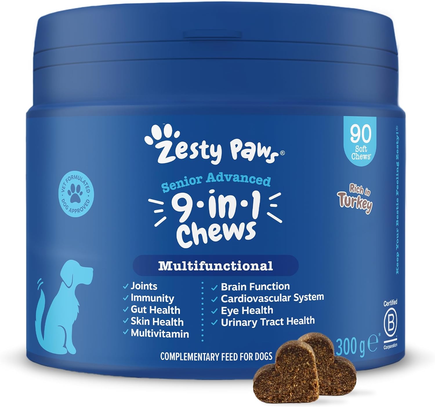Zesty Paws Senior Advanced Dog Multivitamin, Special 9-in-1 Dog Supplement, Inno...