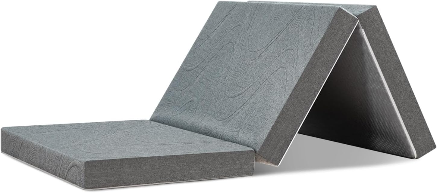 Folding Mattress Double,Iyee Nature Tri-fold Memory Foam Double Mattress,Foldabl...
