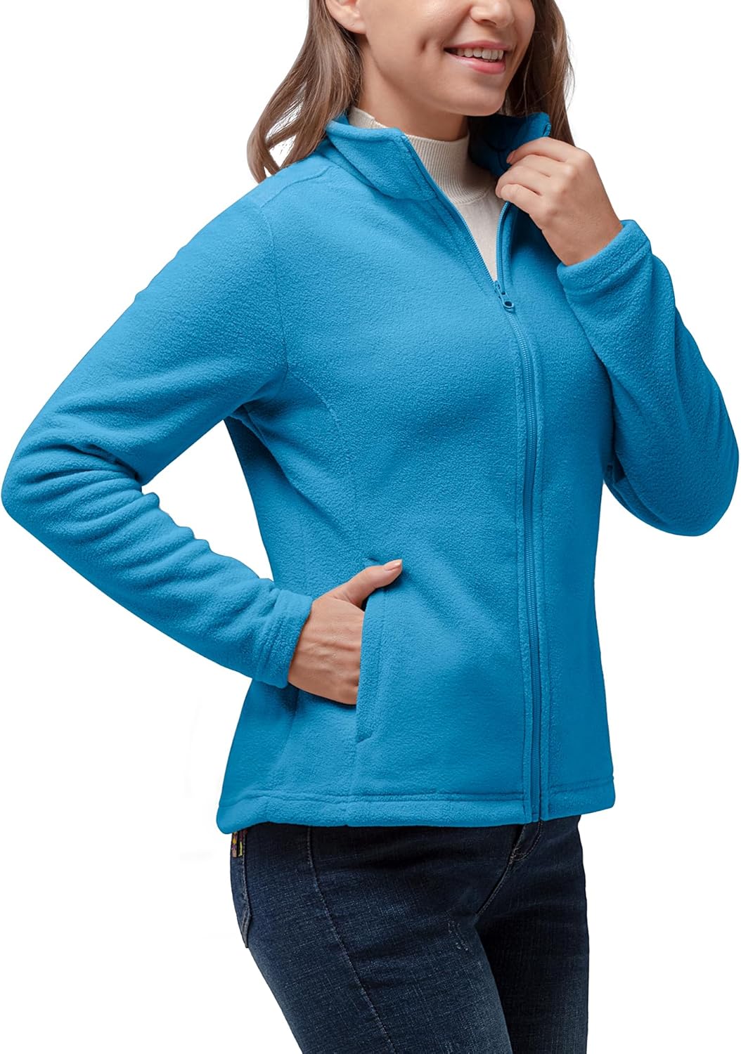 33,000ft Womens Fleece Jackets, Special Lightweight Warm Full Zip Coat, Innovati...