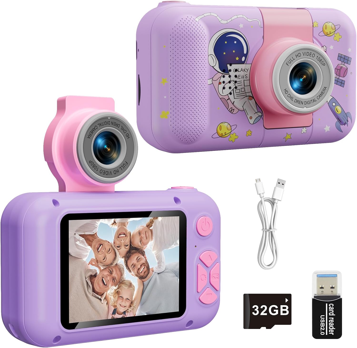Kids Camera Toys for 3 4 5 6 7 8 9 10 11 12 Year Old Girls/Boys,Kids Digital Cam...