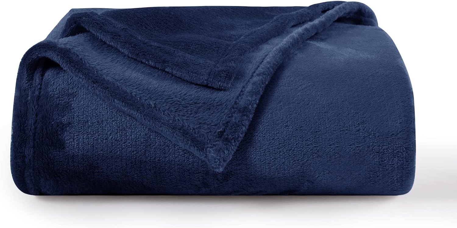 Navy Blue Blanket, Unique Aisbo Fleece Blanket, Special Soft Warm Blanket for Ve...