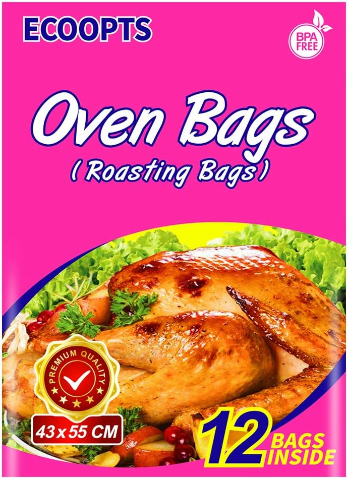 ECOOPTS Oven Bags Large Turkey Size Oven Cooking Roasting Bags for Turkey Chicke...
