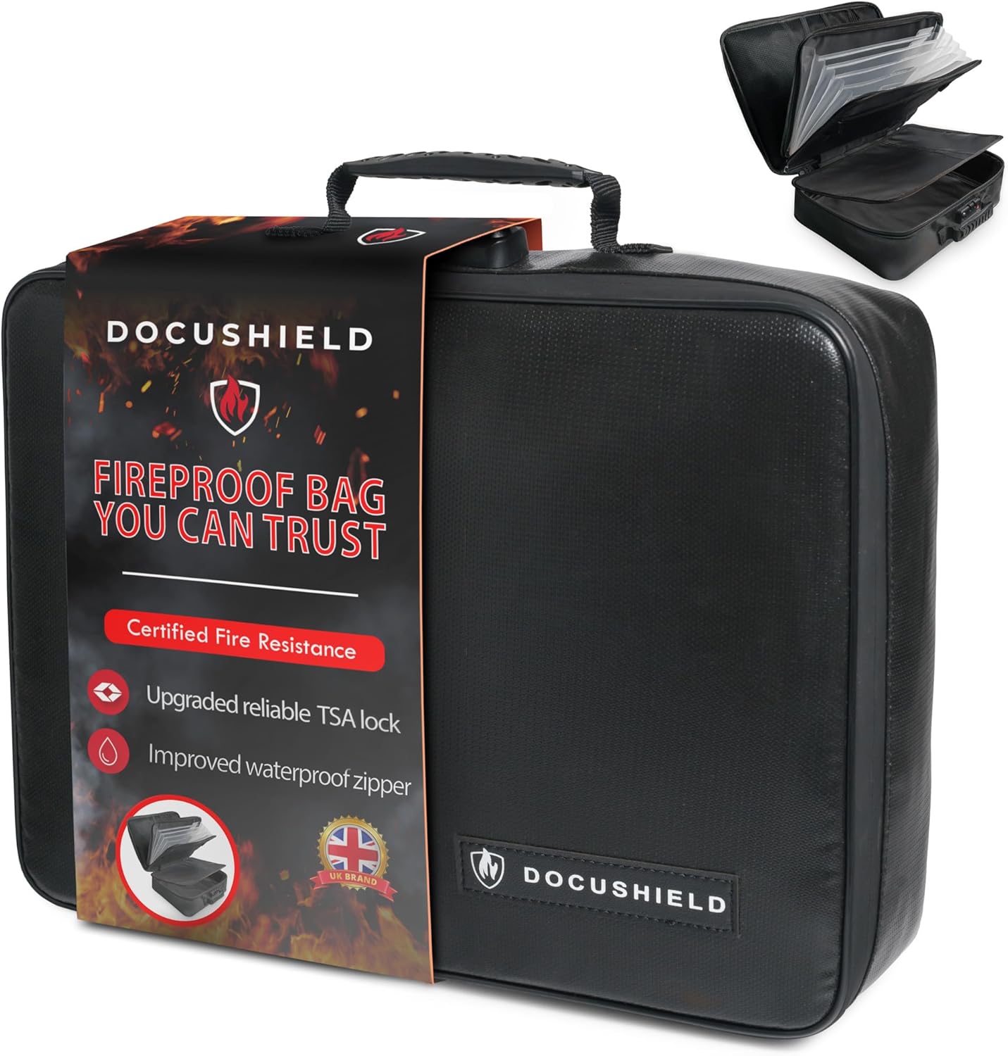 DocuShield Fireproof & Water Resistant Document Ba...