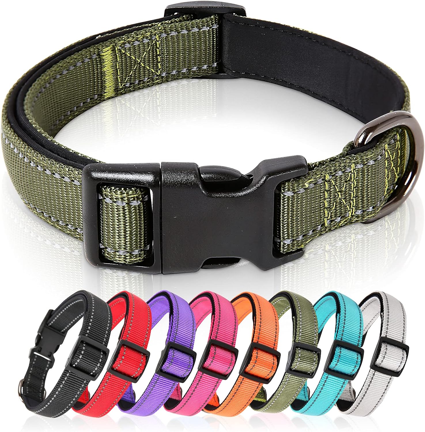 HEELE Dog Collar, Special Reflective Dog Collar, Innovative Soft Neoprene Padded...