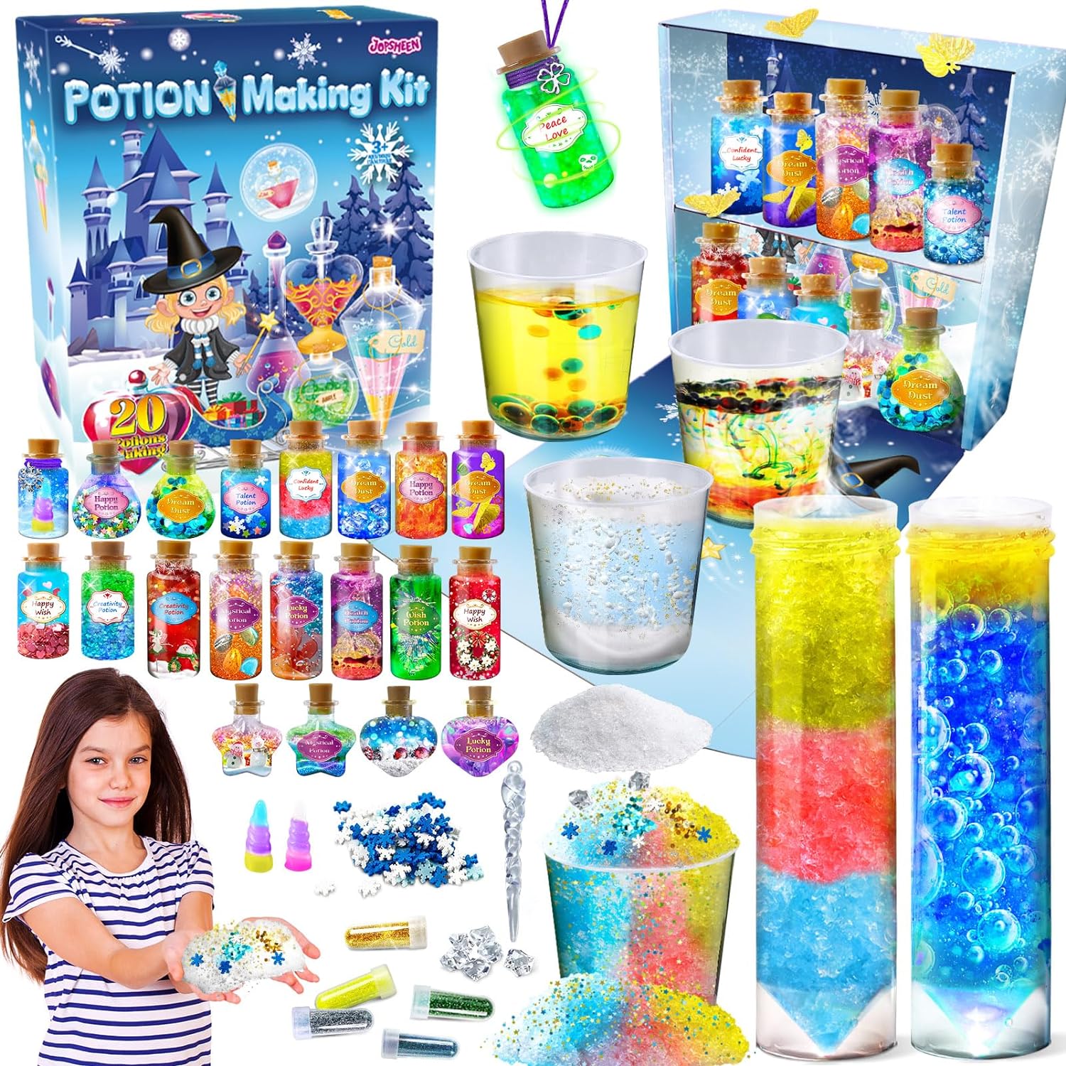 JOPSHEEN Potion Making Kit for Kids, 20 Bottles Wizard Potion, Potion Crafts Kit...