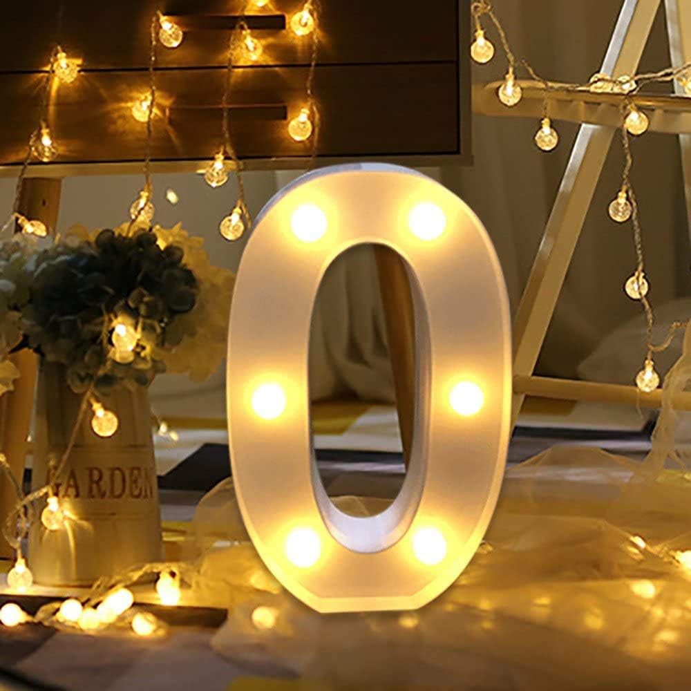 Guijiyi Number Light Sign Marquee Number Light Up Marquee 0-9 Digits Lights Sign...