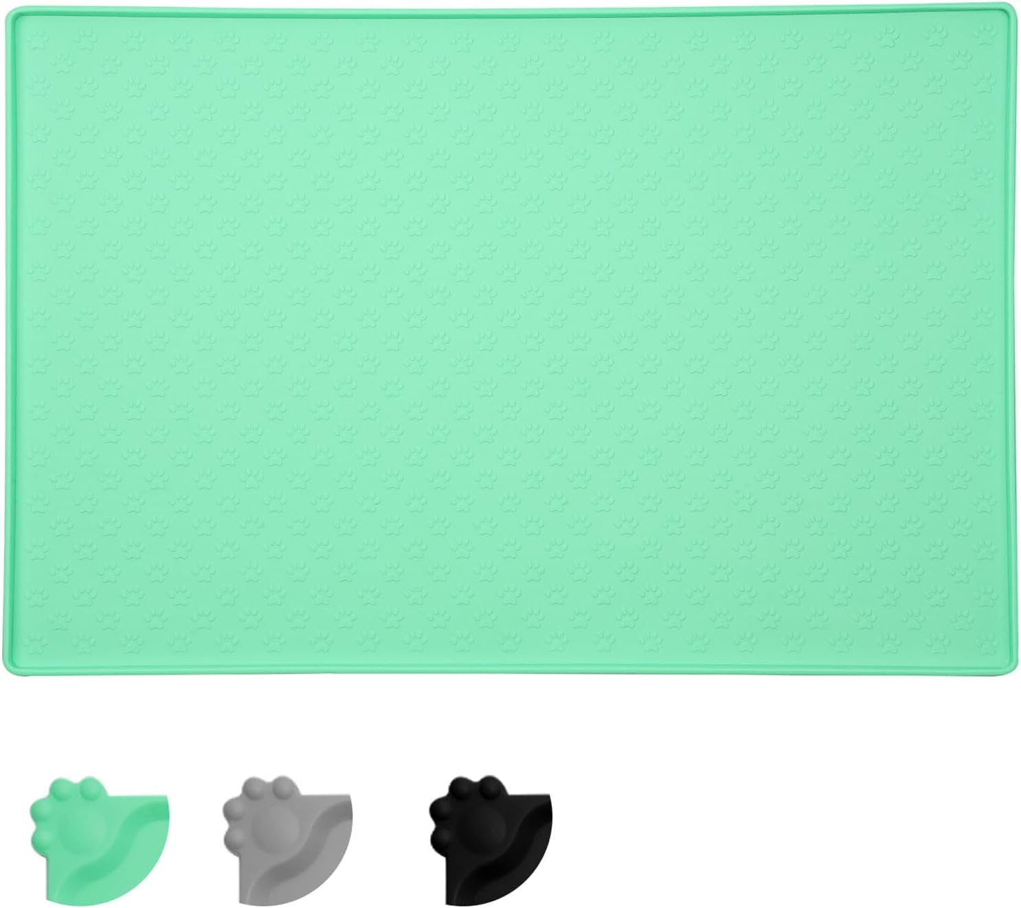 MOACC Dog Food Mat, Silicone Pet Feeding Mat, Non Slip & Waterproof Bowl Mat for...