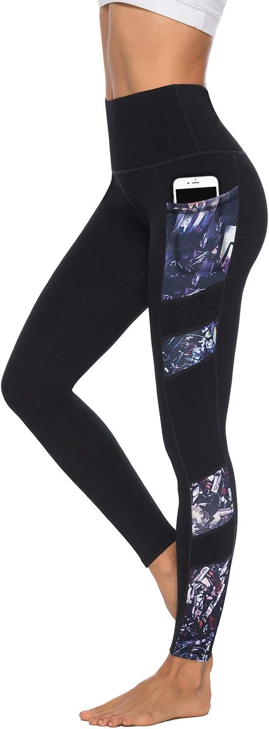 JOYSPELS Women's High Waisted Gym Leggings, Special Full Color Printed Leggings,...