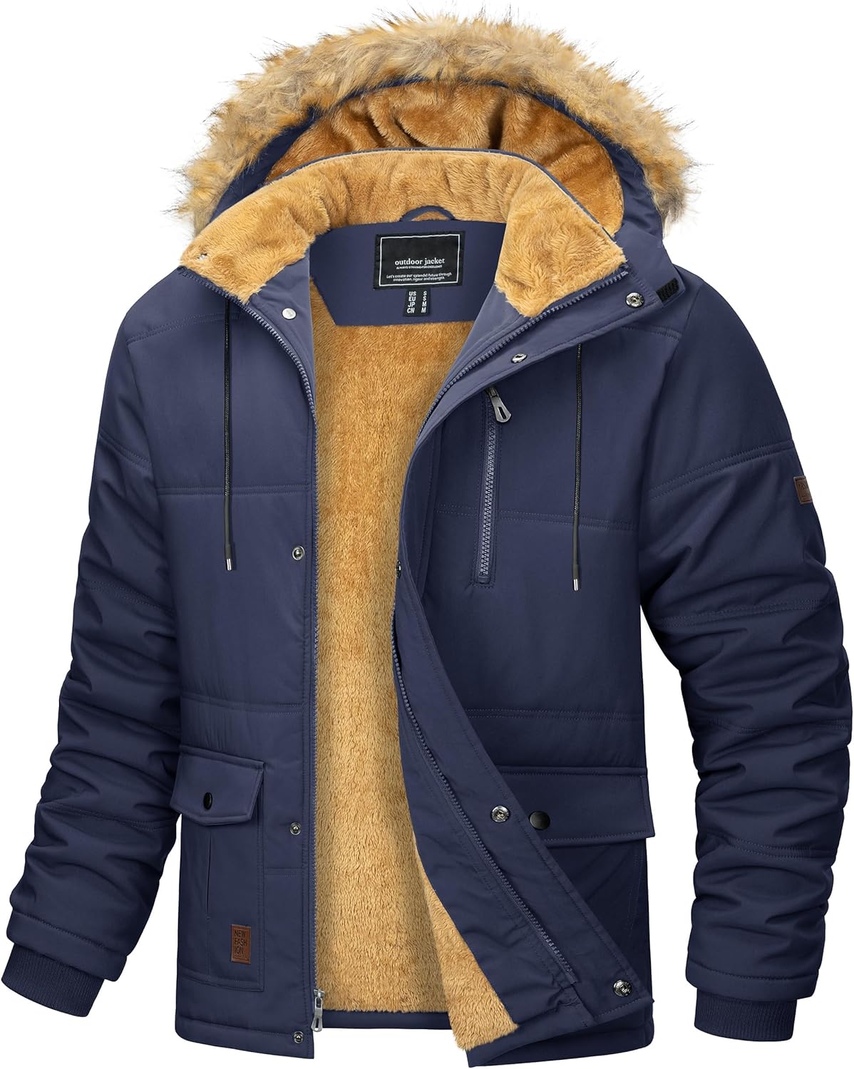 MAGCOMSEN Men's Winter Jackets, Unique Thermal Puffer Long Coats, Sustinable Par...