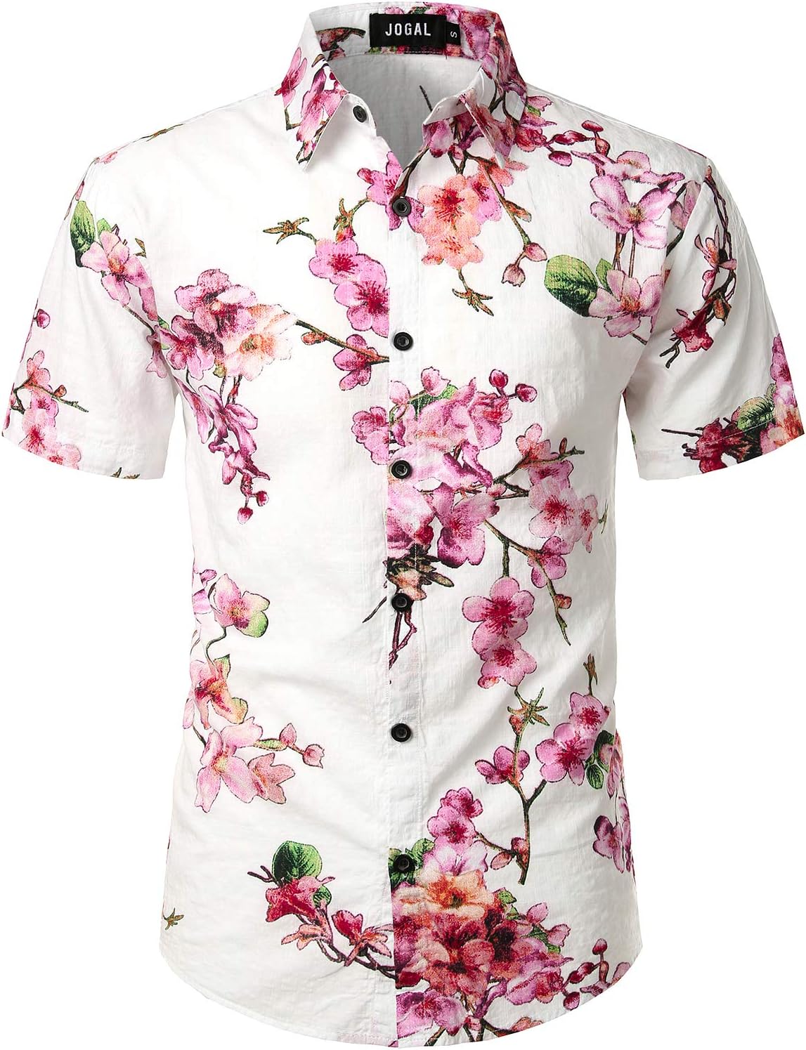 JOGAL Men's Shirt, Special Flowers Casual Aloha Hawaiian Shirt, High-Quality Men...