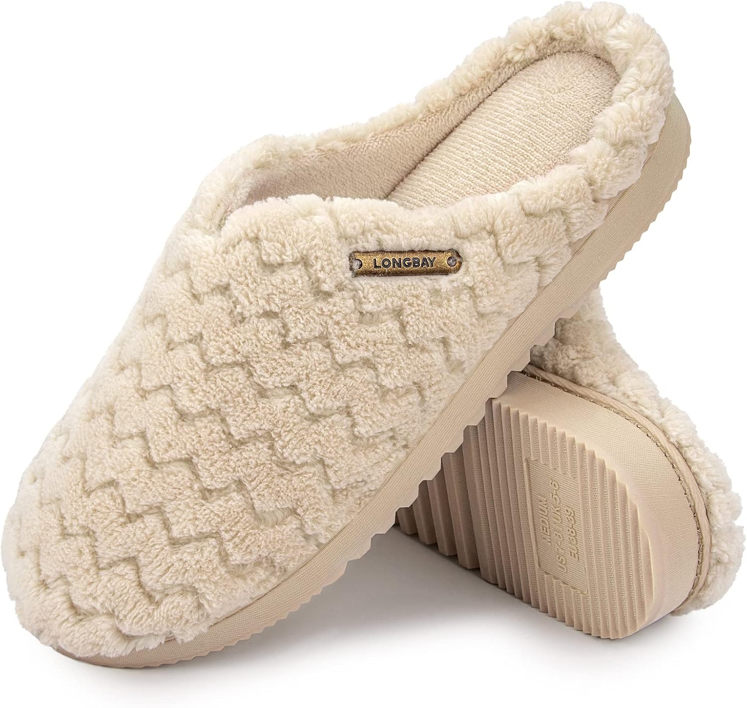LongBay Women's Slippers, Special Soft Flannel Memory Foam House Shoes, Affordab...