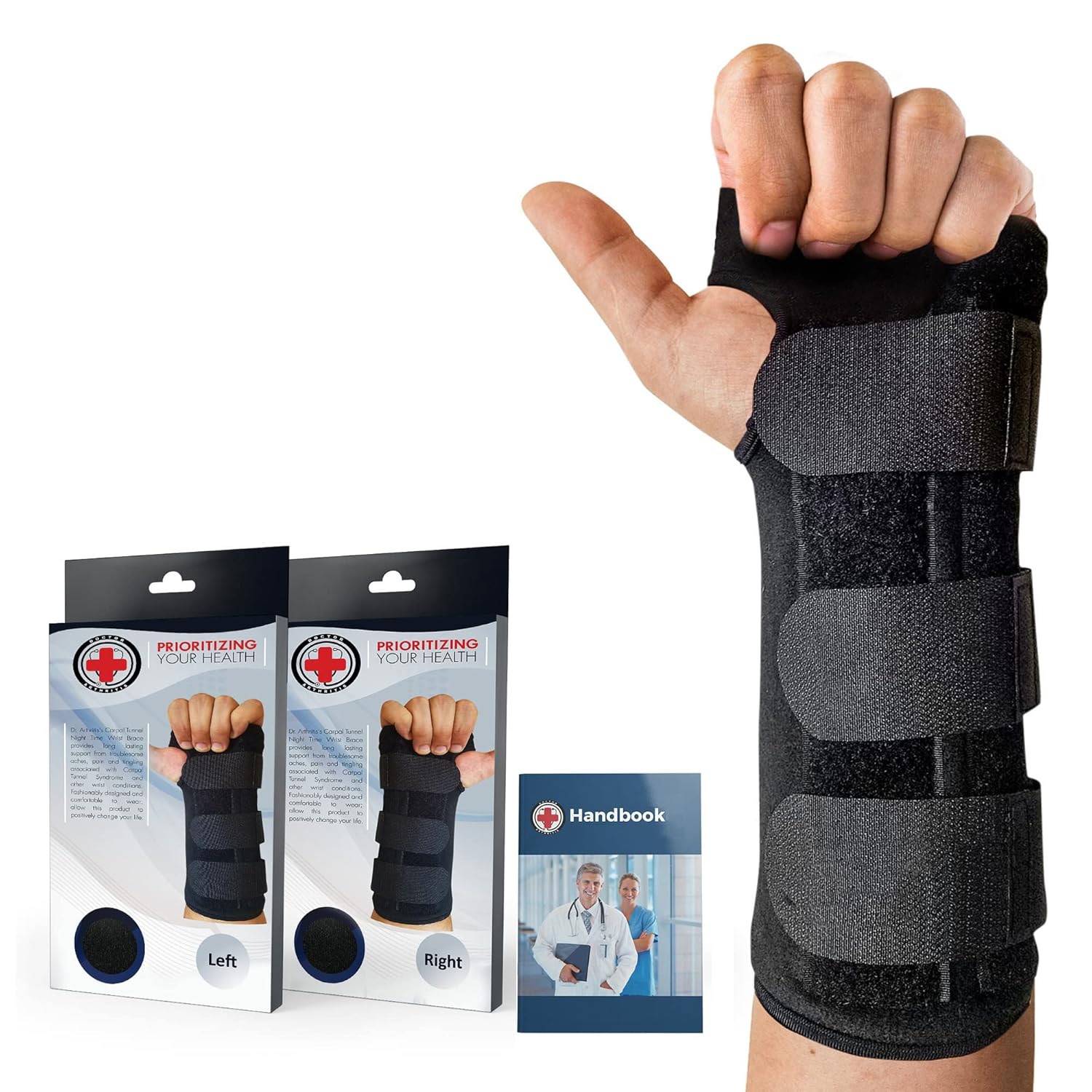Doctor Developed Wrist Support Left Hand - Wrist Brace Left Hand With Doctor Wri...