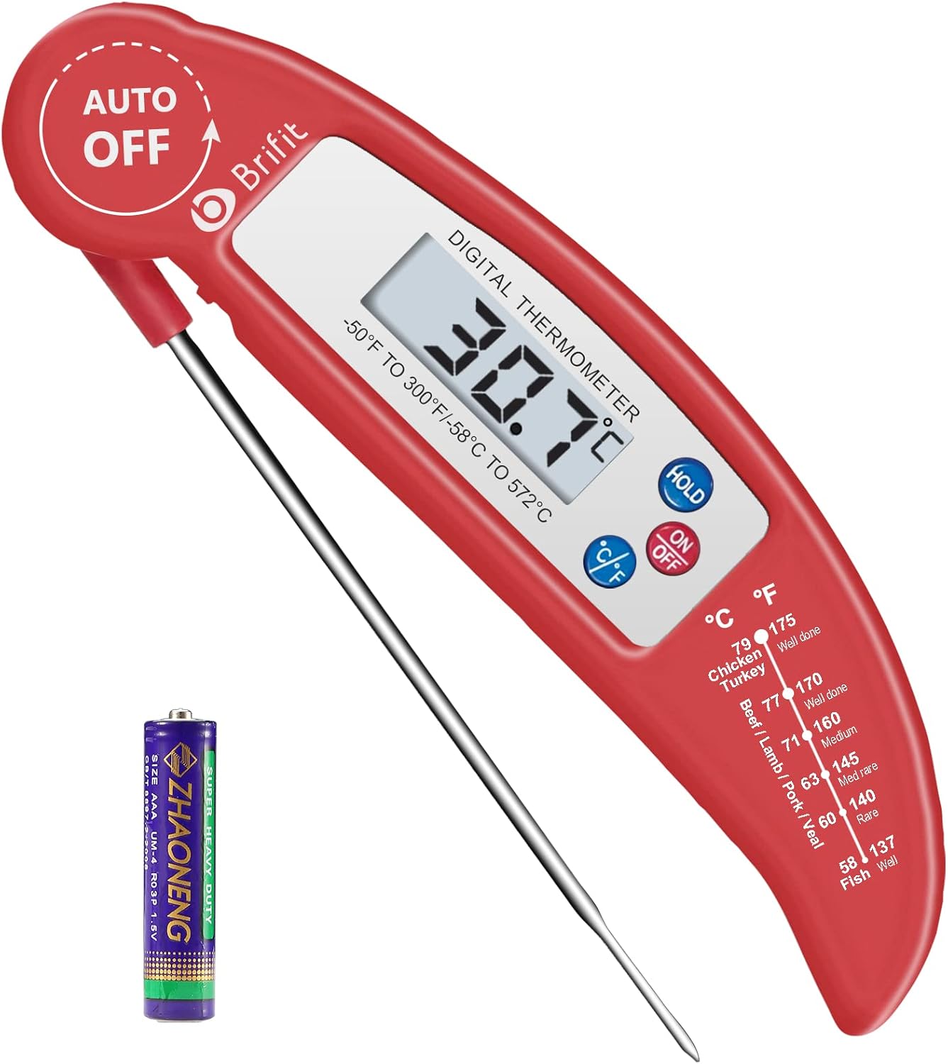 AMIR Meat Thermometer, Digital Cooking Thermometer, Food Thermometer with High A...